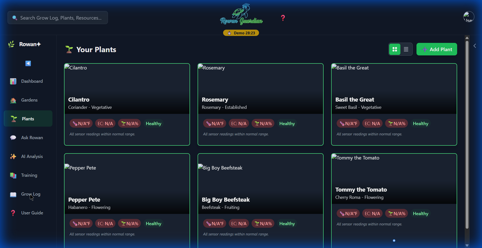 Home Grower — Plants View